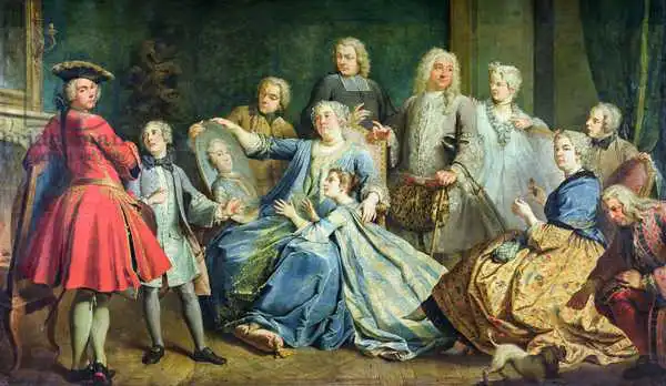 Dumont, Jacques: Madame Mercier (1683-1750) entourée de sa famille