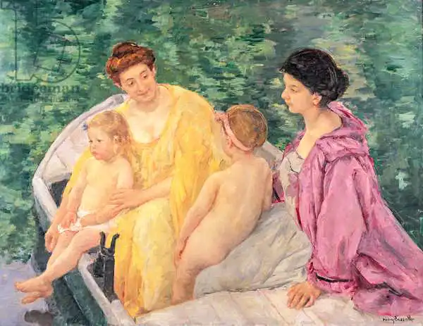 Cassatt, M. S.: La natation, ou deux mères et leurs enfants sur un bateau