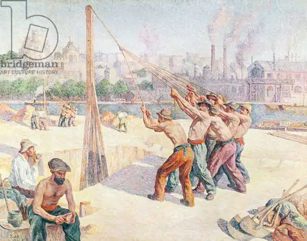 Luce, Maximilien: Workers on the Quai de la Seine at Billancourt, 1902-3