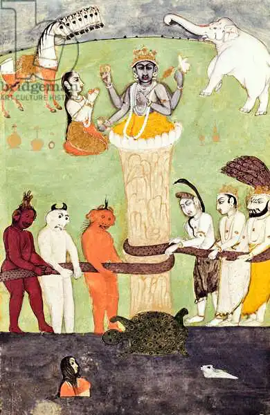 Indian school: Bourbin de la mer du lait, du XVe-XVIIe siècle