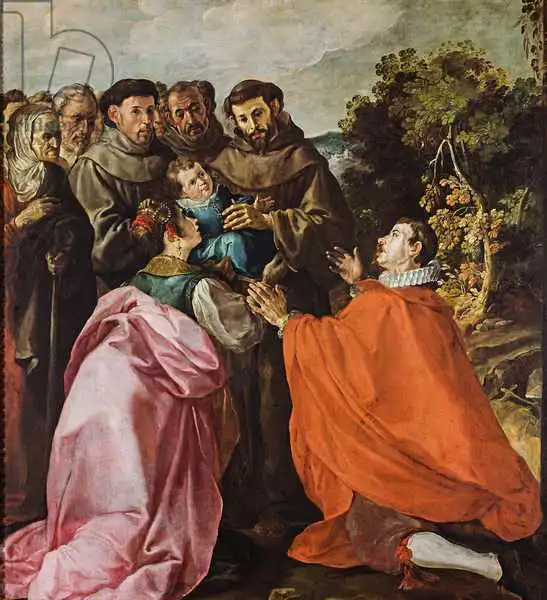 Herrera, Francisco: Healing of St. Bonaventure by St. Francis of Assisi