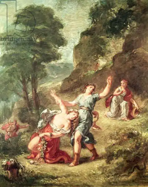 Delacroix, Eugene: Orpheus and Eurydice, Spring from a series of the Four Seasons