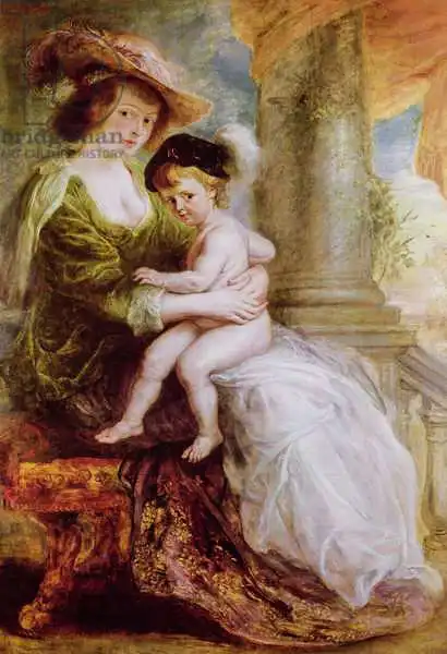 Peter Paul Rubens: Helene Fourment (1614-73) and her son Frans