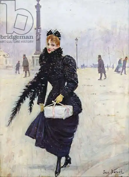 Béraud, Jean: Pariser Frau an der Stelle de la Concorde
