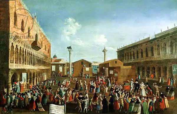 Bella, Gabriele: Charlatane in der Piazzetta San Marco, Venedig