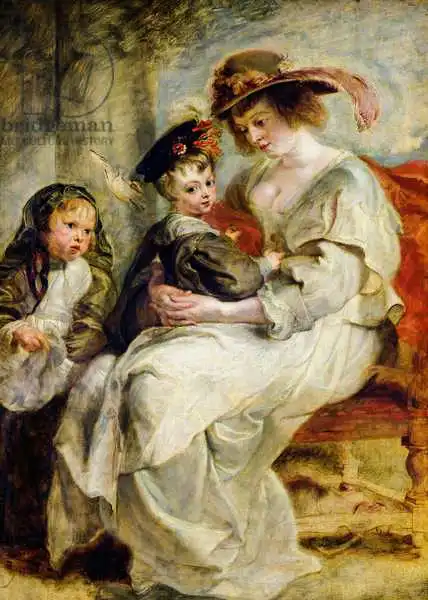 Rubens, Peter Paul: Hélène Fourment (1614-73) avec deux de ses enfants, Claire-Jeanne et François, vers 1636-37