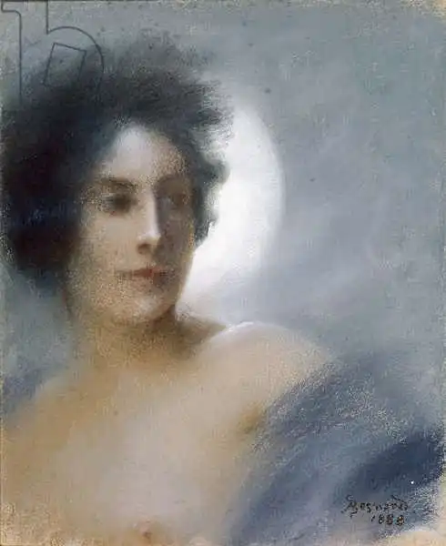 Besnard, Paul-Albert: Woman with a Crescent Moon or, The Eclipse