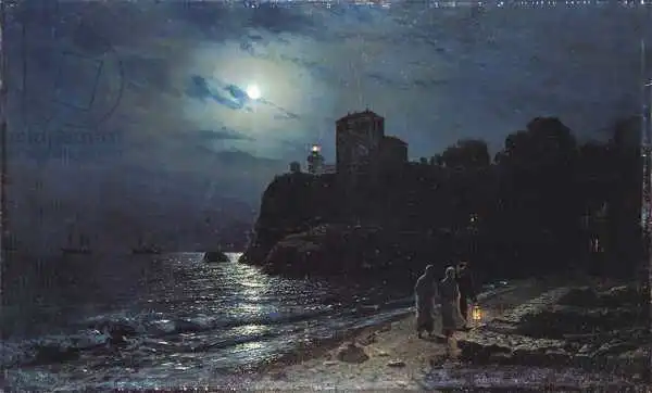 Savrasov, Aleksei Kondratevich: Clair de lune sur le bord d