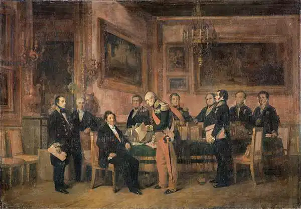 Jacquand, Claude: Conseil des ministres de la Tuileries Signing the Law of Regency, 15 août 1842