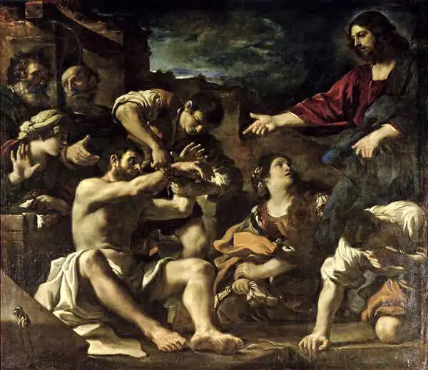 Guercino: Uzdravení Lazara