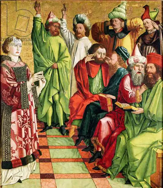 Pacher, Michael: St. Stephen before the Judges, from the Altarpiece of St. Stephen