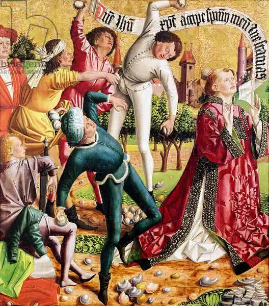Pacher, Michael: Stoning of St. Stephen, from the Altarpiece of St. Stephen
