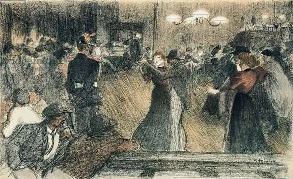 Steinlen, Théophile A.: Ball at the Barriere