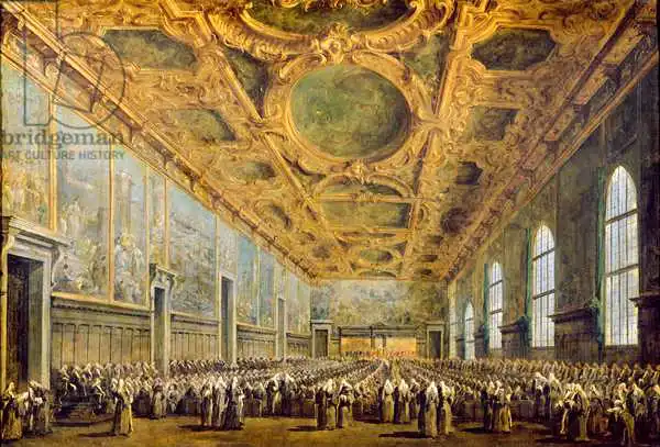 Guardi, Francesco: Doge of Venice Thanking the Council