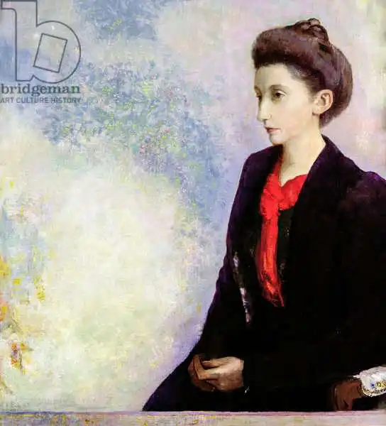 Redon, Odilon: Portrait de la baronne Robert de Domecy