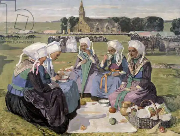 Cottet, Charles: Femmes de Plougastel au pardon de Notre-Dame de la Palud