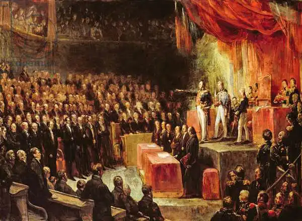 Scheffer, Ary: Study for King Louis-Philippe (1773-1850) Swearing his Oath to the Chamber of Deputies