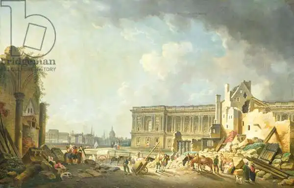 Demachy, Pierre Antoine: Despejar la columnata del Louvre