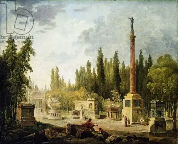 Robert, Hubert: Garden of the Musee des Monuments Francais