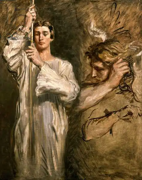 Chassériau, Théodore: Young Man Holding a Cross