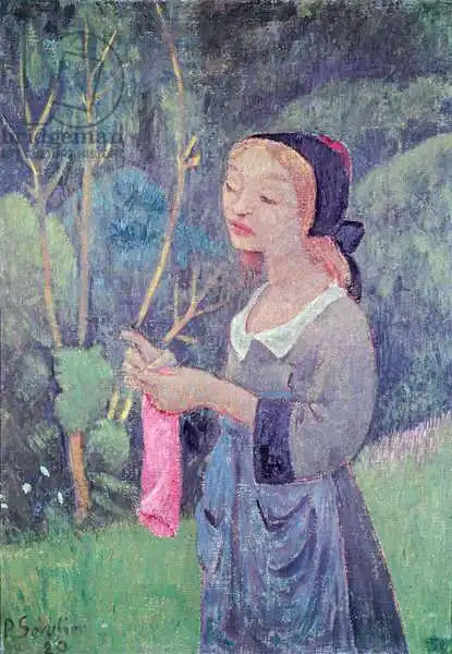 Sérusier, Paul: Joven con media rosa o joven bretona tejiendo