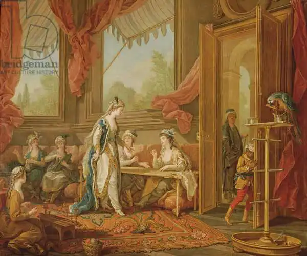 Loo, Charles-Amedee-Philippe van: La sultana commande des tapisseries aux Odalisques