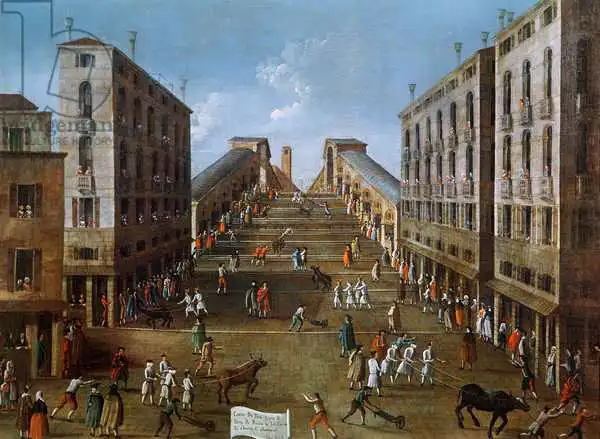 Bella, Gabriele: Stierkampf an der Rialto -Brücke