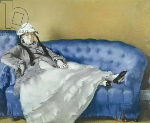 Manet, Edouard: Madame Manet sur un canapé bleu