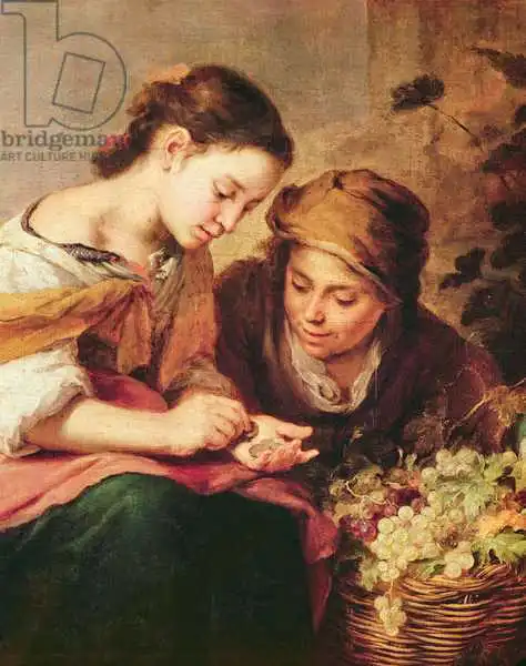Murrilo, Bartolome: Détail du petit vendeur de fruits, 1670-75