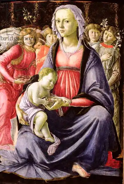 Botticelli, Sandro: Virgin and Child surrounded by Five Angels