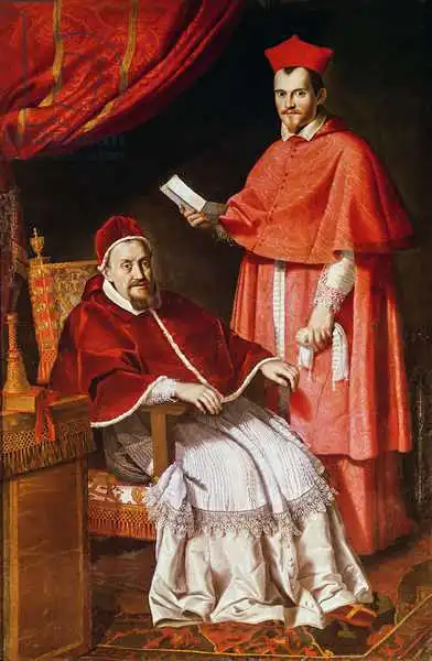 Domenichino: Portrait of Pope Gregory XV and Ludovico Ludovisi
