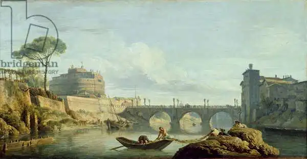 Vernet, Claude Joseph: Le pont et le château Sant