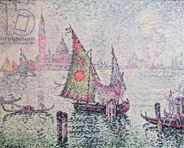 Paul Signac: The Green Sail, Venice | Sea and ships