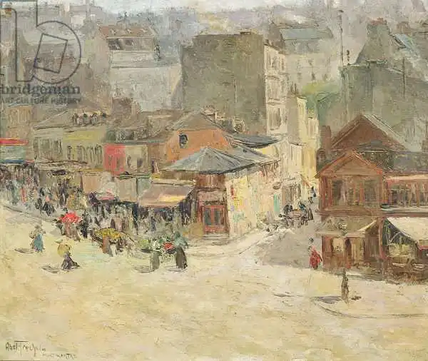 Abel-Truchet, Louis: Street scene in Montmartre