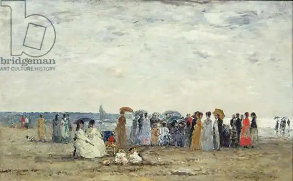 Boudin, Eugene Louis: Nageurs sur la plage de Trouville