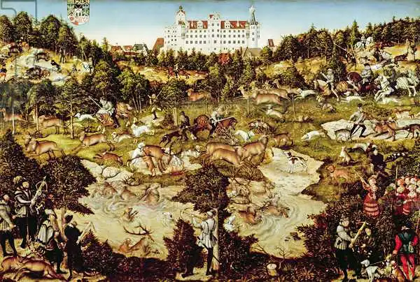 Cranach, Lucas: Hunt in Honour of the Emperor Charles V near Hartenfels Castle, Torgau