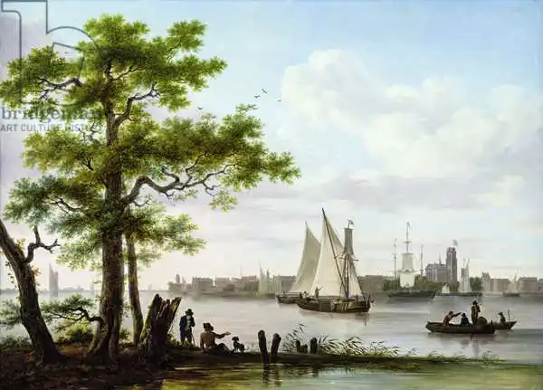 Swagers, Frans: Town on an estuary