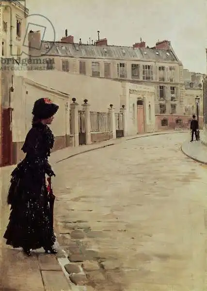 Béraud, Jean: En attente, rue de Chateaubriand, Paris