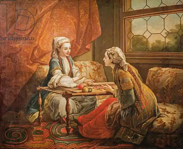 Loo, Carle Van: Madame de Pompadour in the role of fortuneteller