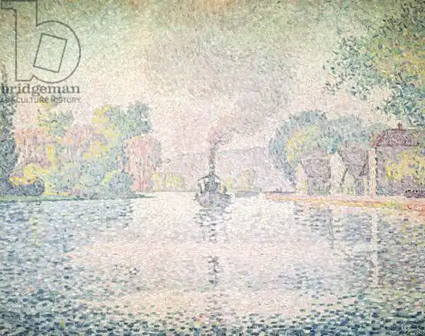 Signac, Paul: La Seine à Sannois, le remorqueur «L