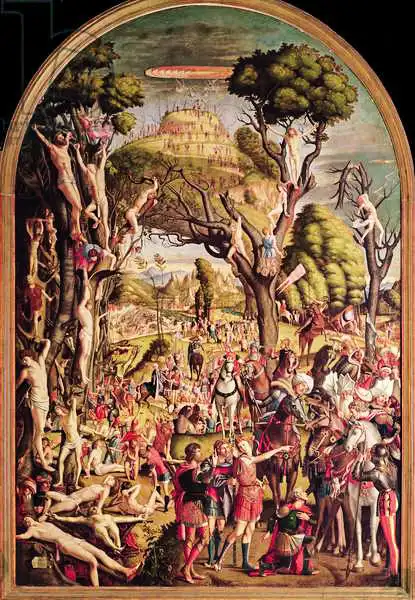 Carpaccio, Vittore: The Crucifixion and the Glorification of the Ten Thousand Martyrs on Mount Ararat