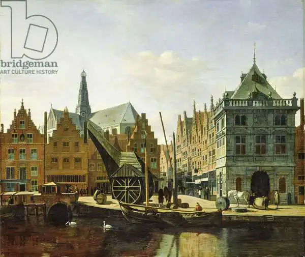 Berckheyde, Gerrit: View of the Spaarne at Haarlem