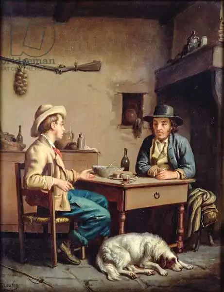 Onslow, Edouard Amable: Interior of a Peasant
