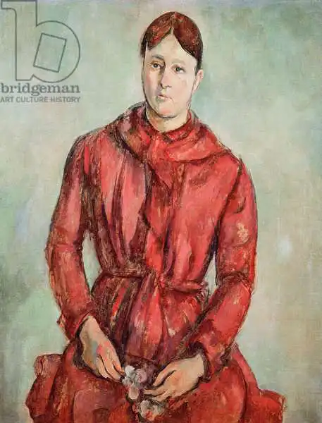 Cézanne, Paul: Portrait of Madame Cezanne in a Red Dress