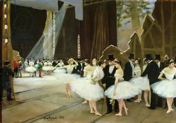 Béraud, Jean: In den Flügeln im Opernhaus