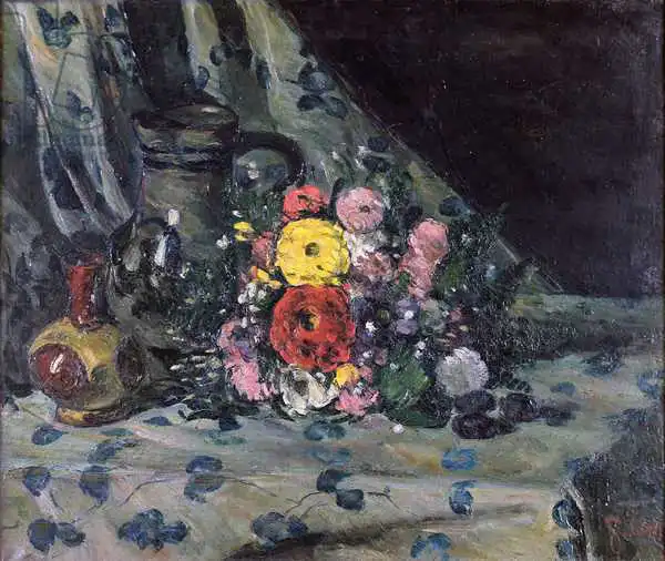 Cézanne, Paul: Bouquet de dahlias jaunes
