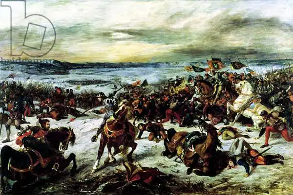 Delacroix, Eugene: The Death of Charles the Bold (1433-77) at the Battle of Nancy, 5th January 1477