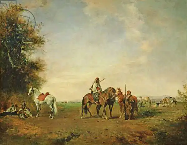 Fromentin, Eugene: Luogo di riposo dei cavalieri arabi nella pianura