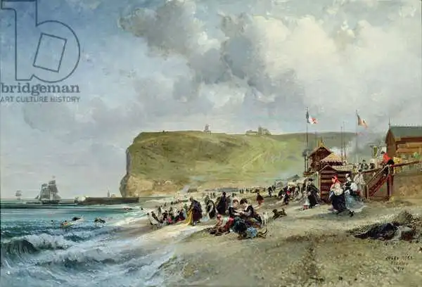 Noel, Peter Paul Joseph: Crinolines sur la plage, fecamp