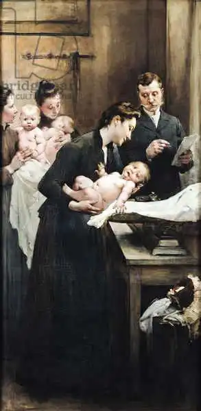 Geoffroy, Jean: Drop of Milk in Belleville: Doctor Variot Surgery, The Weighing Session